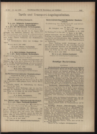 Verordnungs-Blatt für Eisenbahnen und Schiffahrt: Veröffentlichungen in Tarif- und Transport-Angelegenheiten 19030611 Seite: 9