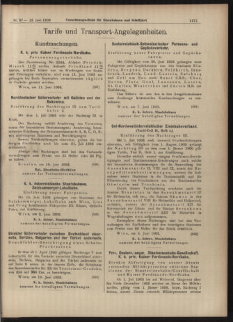 Verordnungs-Blatt für Eisenbahnen und Schiffahrt: Veröffentlichungen in Tarif- und Transport-Angelegenheiten 19030613 Seite: 19