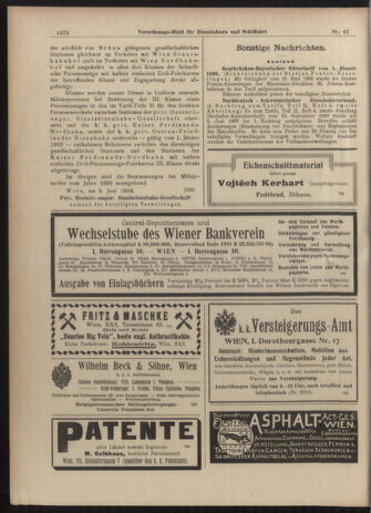 Verordnungs-Blatt für Eisenbahnen und Schiffahrt: Veröffentlichungen in Tarif- und Transport-Angelegenheiten 19030613 Seite: 20