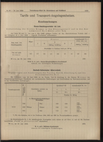 Verordnungs-Blatt für Eisenbahnen und Schiffahrt: Veröffentlichungen in Tarif- und Transport-Angelegenheiten 19030616 Seite: 7