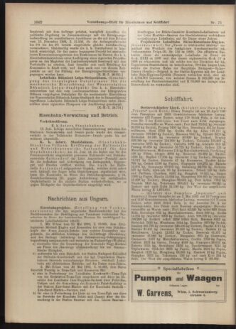 Verordnungs-Blatt für Eisenbahnen und Schiffahrt: Veröffentlichungen in Tarif- und Transport-Angelegenheiten 19030623 Seite: 6