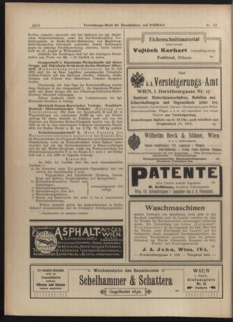 Verordnungs-Blatt für Eisenbahnen und Schiffahrt: Veröffentlichungen in Tarif- und Transport-Angelegenheiten 19030625 Seite: 10