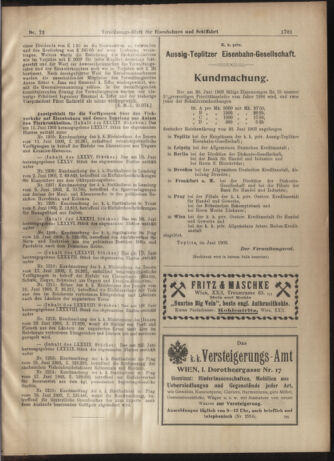 Verordnungs-Blatt für Eisenbahnen und Schiffahrt: Veröffentlichungen in Tarif- und Transport-Angelegenheiten 19030627 Seite: 17