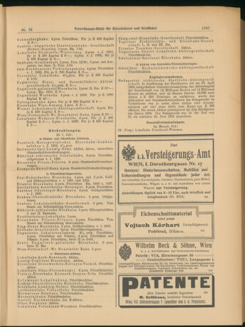 Verordnungs-Blatt für Eisenbahnen und Schiffahrt: Veröffentlichungen in Tarif- und Transport-Angelegenheiten 19030707 Seite: 7