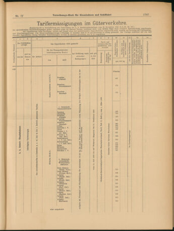 Verordnungs-Blatt für Eisenbahnen und Schiffahrt: Veröffentlichungen in Tarif- und Transport-Angelegenheiten 19030709 Seite: 7