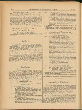 Verordnungs-Blatt für Eisenbahnen und Schiffahrt: Veröffentlichungen in Tarif- und Transport-Angelegenheiten 19030711 Seite: 2