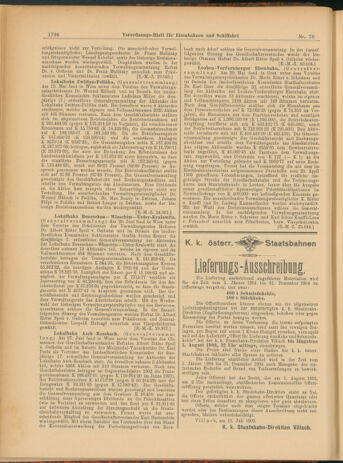 Verordnungs-Blatt für Eisenbahnen und Schiffahrt: Veröffentlichungen in Tarif- und Transport-Angelegenheiten 19030711 Seite: 4