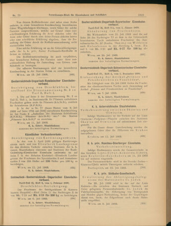 Verordnungs-Blatt für Eisenbahnen und Schiffahrt: Veröffentlichungen in Tarif- und Transport-Angelegenheiten 19030714 Seite: 11