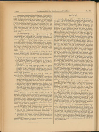 Verordnungs-Blatt für Eisenbahnen und Schiffahrt: Veröffentlichungen in Tarif- und Transport-Angelegenheiten 19030714 Seite: 6