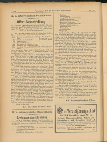 Verordnungs-Blatt für Eisenbahnen und Schiffahrt: Veröffentlichungen in Tarif- und Transport-Angelegenheiten 19030714 Seite: 8