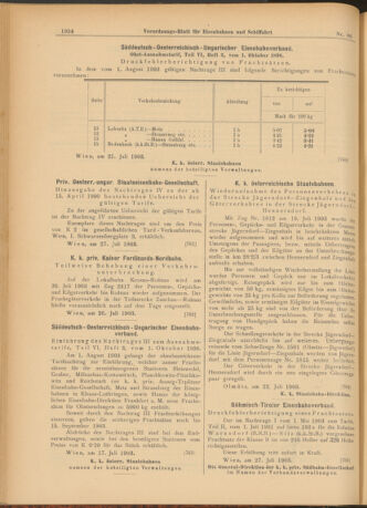 Verordnungs-Blatt für Eisenbahnen und Schiffahrt: Veröffentlichungen in Tarif- und Transport-Angelegenheiten 19030730 Seite: 6