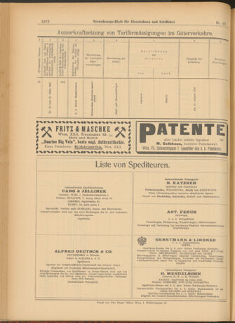 Verordnungs-Blatt für Eisenbahnen und Schiffahrt: Veröffentlichungen in Tarif- und Transport-Angelegenheiten 19030801 Seite: 16