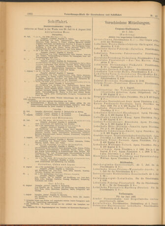 Verordnungs-Blatt für Eisenbahnen und Schiffahrt: Veröffentlichungen in Tarif- und Transport-Angelegenheiten 19030801 Seite: 6