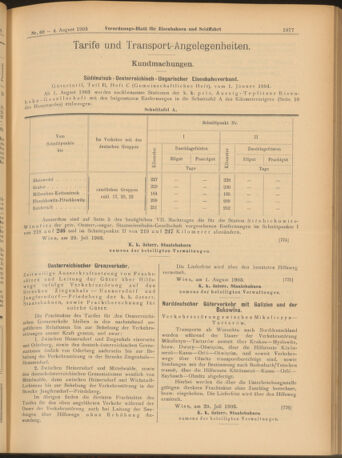 Verordnungs-Blatt für Eisenbahnen und Schiffahrt: Veröffentlichungen in Tarif- und Transport-Angelegenheiten 19030804 Seite: 5