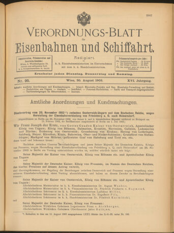 Verordnungs-Blatt für Eisenbahnen und Schiffahrt: Veröffentlichungen in Tarif- und Transport-Angelegenheiten