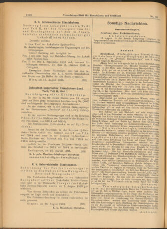 Verordnungs-Blatt für Eisenbahnen und Schiffahrt: Veröffentlichungen in Tarif- und Transport-Angelegenheiten 19030822 Seite: 12