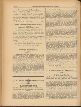 Verordnungs-Blatt für Eisenbahnen und Schiffahrt: Veröffentlichungen in Tarif- und Transport-Angelegenheiten 19030829 Seite: 12