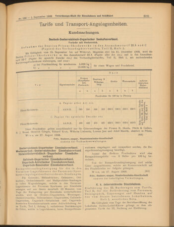 Verordnungs-Blatt für Eisenbahnen und Schiffahrt: Veröffentlichungen in Tarif- und Transport-Angelegenheiten 19030901 Seite: 11