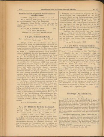 Verordnungs-Blatt für Eisenbahnen und Schiffahrt: Veröffentlichungen in Tarif- und Transport-Angelegenheiten 19030908 Seite: 6