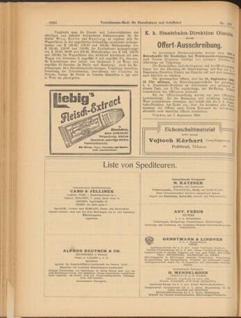 Verordnungs-Blatt für Eisenbahnen und Schiffahrt: Veröffentlichungen in Tarif- und Transport-Angelegenheiten 19030912 Seite: 6