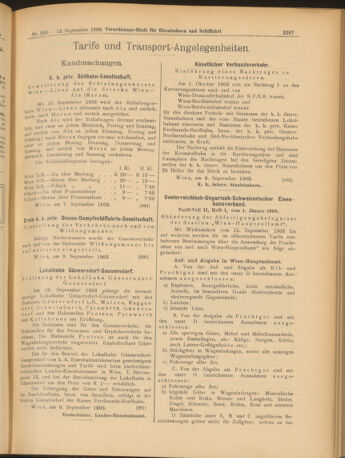 Verordnungs-Blatt für Eisenbahnen und Schiffahrt: Veröffentlichungen in Tarif- und Transport-Angelegenheiten 19030912 Seite: 7