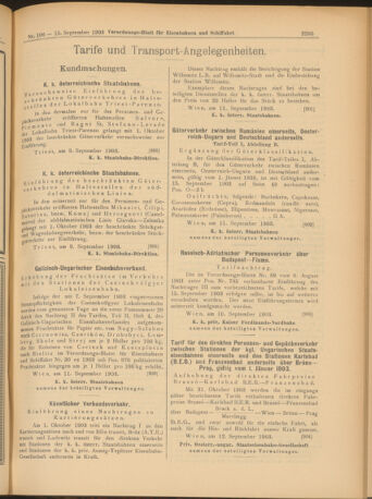 Verordnungs-Blatt für Eisenbahnen und Schiffahrt: Veröffentlichungen in Tarif- und Transport-Angelegenheiten 19030915 Seite: 19