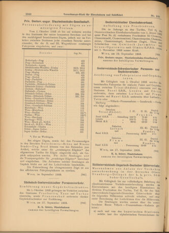 Verordnungs-Blatt für Eisenbahnen und Schiffahrt: Veröffentlichungen in Tarif- und Transport-Angelegenheiten 19030922 Seite: 8