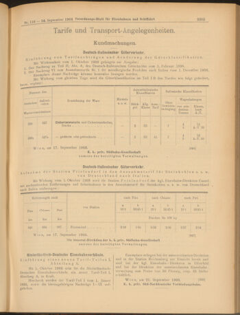 Verordnungs-Blatt für Eisenbahnen und Schiffahrt: Veröffentlichungen in Tarif- und Transport-Angelegenheiten 19030924 Seite: 5