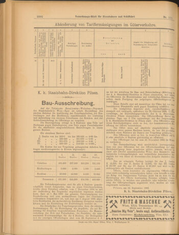 Verordnungs-Blatt für Eisenbahnen und Schiffahrt: Veröffentlichungen in Tarif- und Transport-Angelegenheiten 19030926 Seite: 16