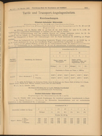 Verordnungs-Blatt für Eisenbahnen und Schiffahrt: Veröffentlichungen in Tarif- und Transport-Angelegenheiten 19031010 Seite: 5