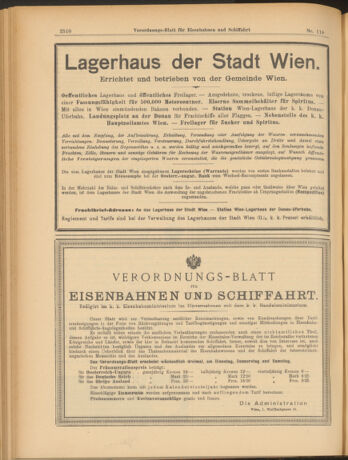 Verordnungs-Blatt für Eisenbahnen und Schiffahrt: Veröffentlichungen in Tarif- und Transport-Angelegenheiten 19031013 Seite: 22