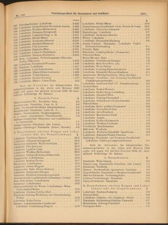 Verordnungs-Blatt für Eisenbahnen und Schiffahrt: Veröffentlichungen in Tarif- und Transport-Angelegenheiten 19031013 Seite: 3