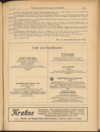 Verordnungs-Blatt für Eisenbahnen und Schiffahrt: Veröffentlichungen in Tarif- und Transport-Angelegenheiten 19031015 Seite: 11