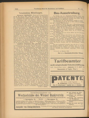 Verordnungs-Blatt für Eisenbahnen und Schiffahrt: Veröffentlichungen in Tarif- und Transport-Angelegenheiten 19031015 Seite: 8