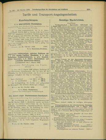 Verordnungs-Blatt für Eisenbahnen und Schiffahrt: Veröffentlichungen in Tarif- und Transport-Angelegenheiten 19031024 Seite: 7