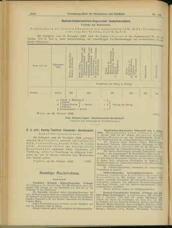 Verordnungs-Blatt für Eisenbahnen und Schiffahrt: Veröffentlichungen in Tarif- und Transport-Angelegenheiten 19031029 Seite: 6