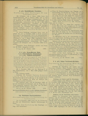 Verordnungs-Blatt für Eisenbahnen und Schiffahrt: Veröffentlichungen in Tarif- und Transport-Angelegenheiten 19031031 Seite: 8