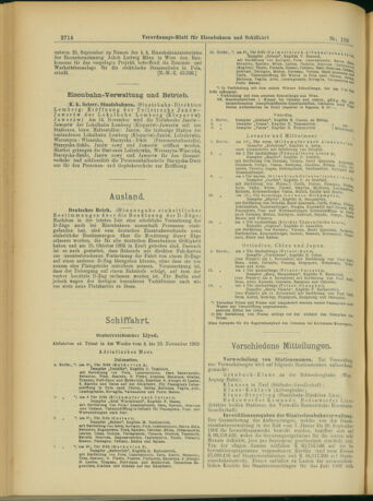 Verordnungs-Blatt für Eisenbahnen und Schiffahrt: Veröffentlichungen in Tarif- und Transport-Angelegenheiten 19031107 Seite: 6