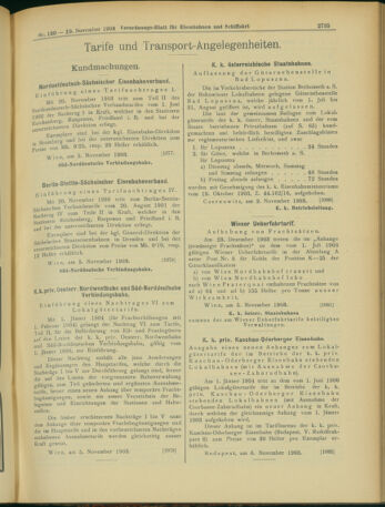 Verordnungs-Blatt für Eisenbahnen und Schiffahrt: Veröffentlichungen in Tarif- und Transport-Angelegenheiten 19031110 Seite: 7