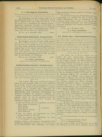 Verordnungs-Blatt für Eisenbahnen und Schiffahrt: Veröffentlichungen in Tarif- und Transport-Angelegenheiten 19031110 Seite: 8