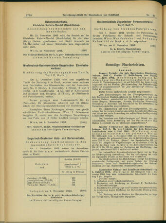 Verordnungs-Blatt für Eisenbahnen und Schiffahrt: Veröffentlichungen in Tarif- und Transport-Angelegenheiten 19031112 Seite: 6