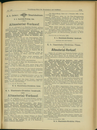 Verordnungs-Blatt für Eisenbahnen und Schiffahrt: Veröffentlichungen in Tarif- und Transport-Angelegenheiten 19031114 Seite: 7