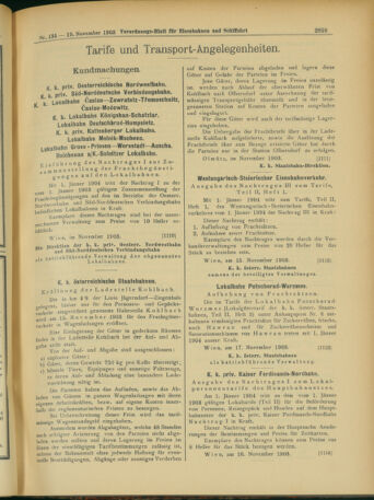 Verordnungs-Blatt für Eisenbahnen und Schiffahrt: Veröffentlichungen in Tarif- und Transport-Angelegenheiten 19031119 Seite: 11