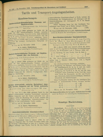 Verordnungs-Blatt für Eisenbahnen und Schiffahrt: Veröffentlichungen in Tarif- und Transport-Angelegenheiten 19031121 Seite: 13