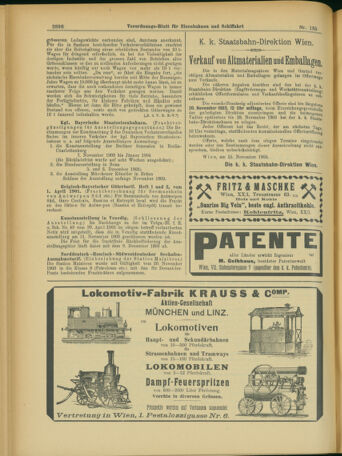 Verordnungs-Blatt für Eisenbahnen und Schiffahrt: Veröffentlichungen in Tarif- und Transport-Angelegenheiten 19031121 Seite: 14