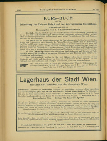 Verordnungs-Blatt für Eisenbahnen und Schiffahrt: Veröffentlichungen in Tarif- und Transport-Angelegenheiten 19031126 Seite: 8