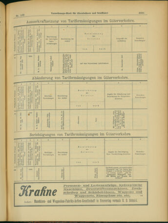 Verordnungs-Blatt für Eisenbahnen und Schiffahrt: Veröffentlichungen in Tarif- und Transport-Angelegenheiten 19031201 Seite: 39