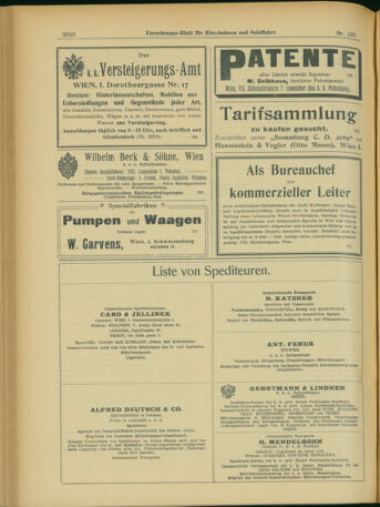 Verordnungs-Blatt für Eisenbahnen und Schiffahrt: Veröffentlichungen in Tarif- und Transport-Angelegenheiten 19031201 Seite: 6