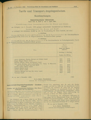 Verordnungs-Blatt für Eisenbahnen und Schiffahrt: Veröffentlichungen in Tarif- und Transport-Angelegenheiten 19031205 Seite: 9