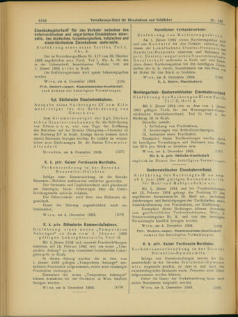 Verordnungs-Blatt für Eisenbahnen und Schiffahrt: Veröffentlichungen in Tarif- und Transport-Angelegenheiten 19031208 Seite: 6